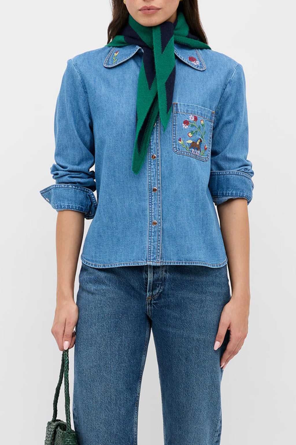 Edaline Top Sadie Embroidery Light Vintage