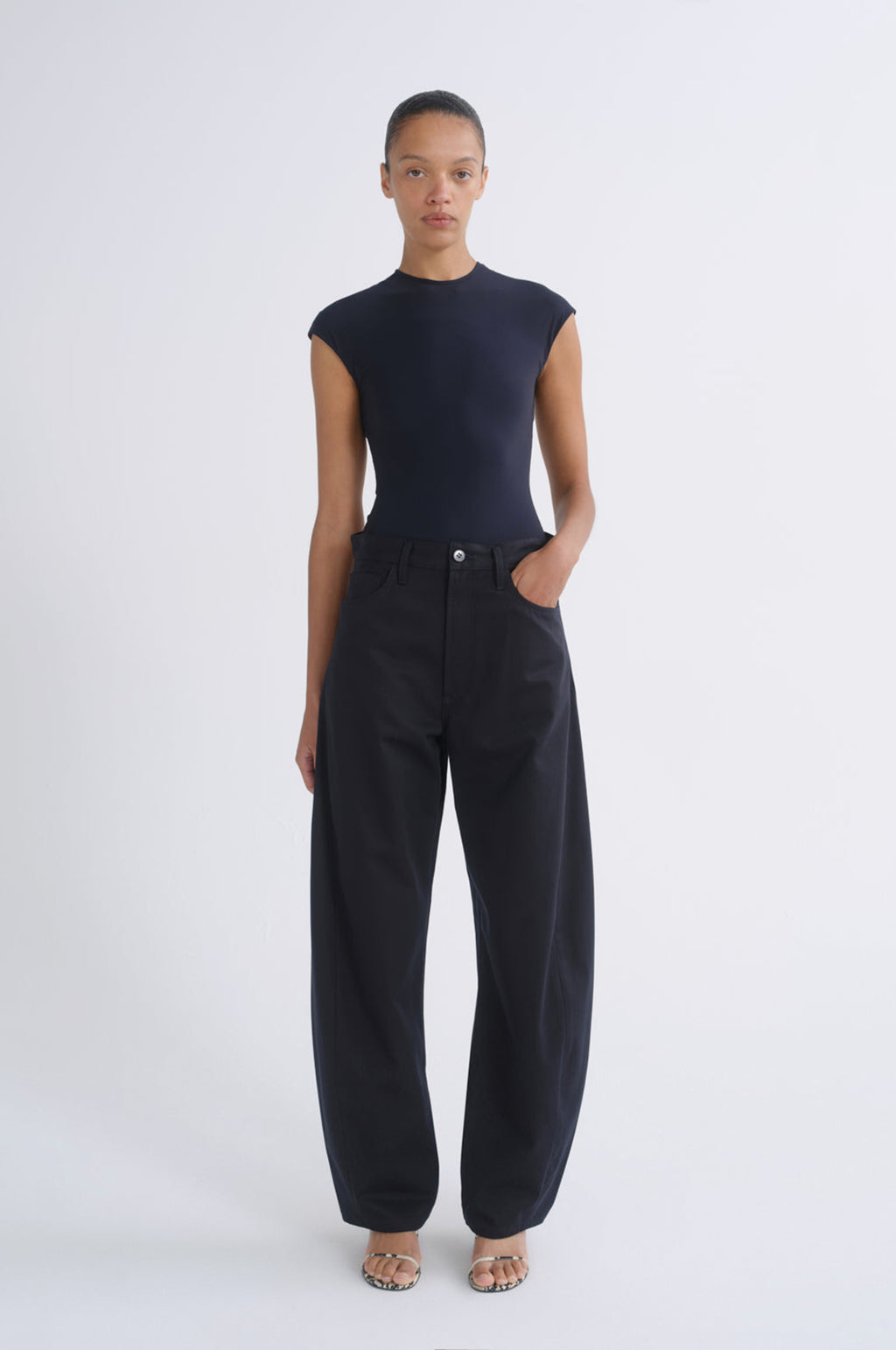 Luna Trouser Structured Twill Obscura
