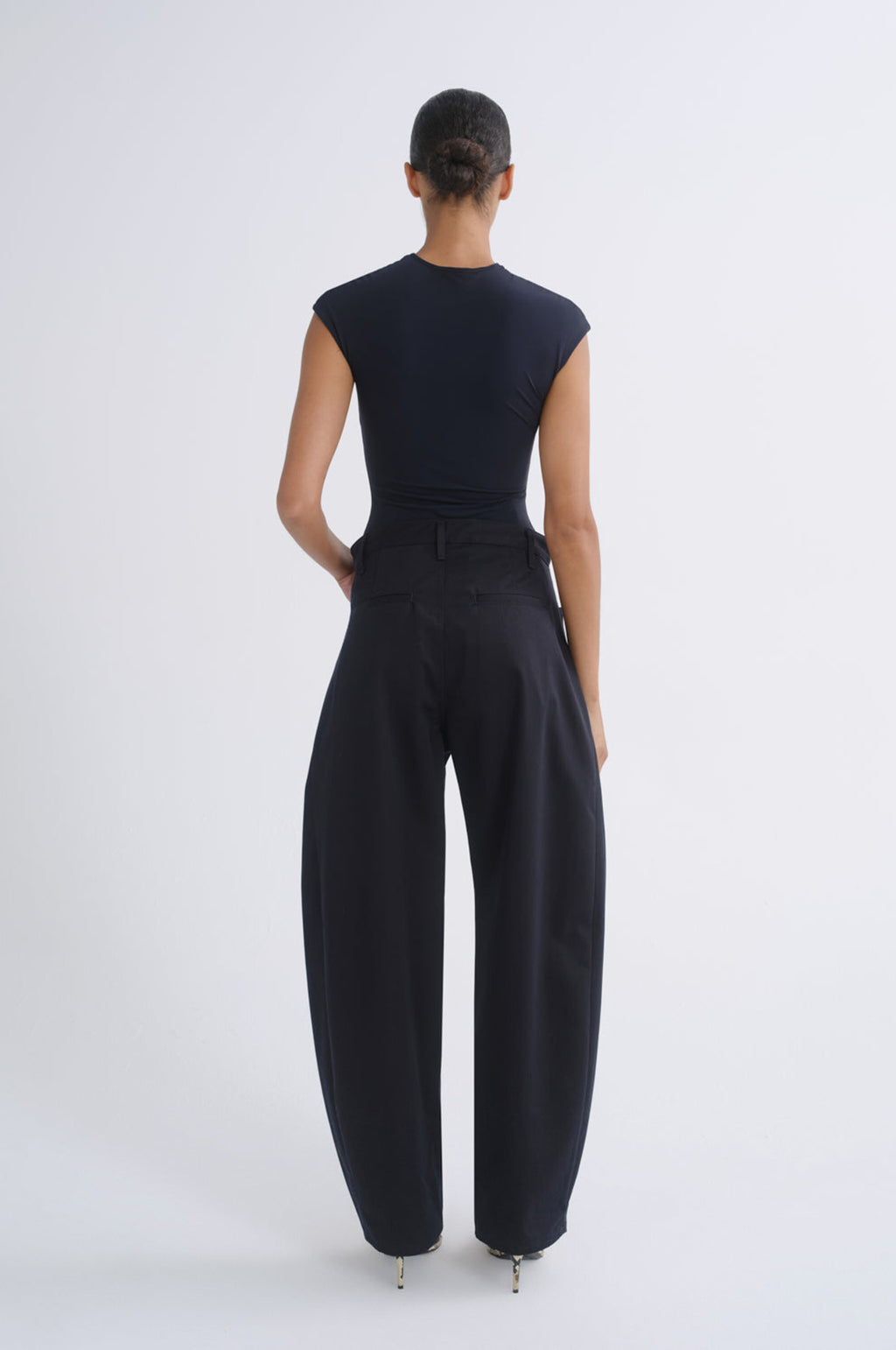 Luna Trouser Structured Twill Obscura