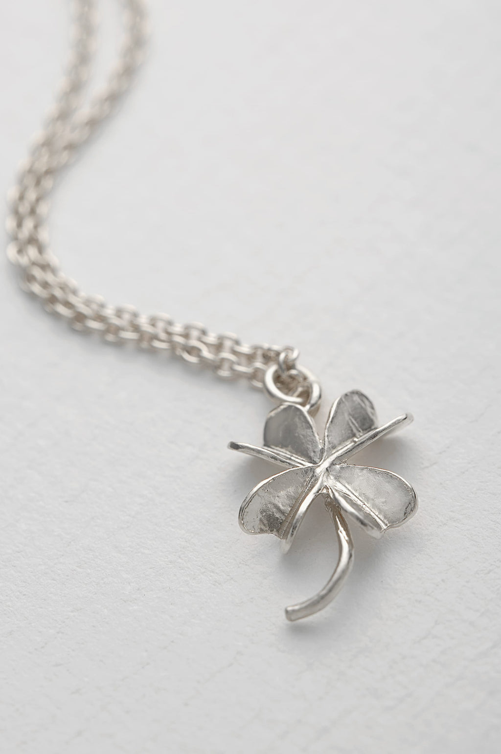 Baby Lucky Clover Necklace Silver