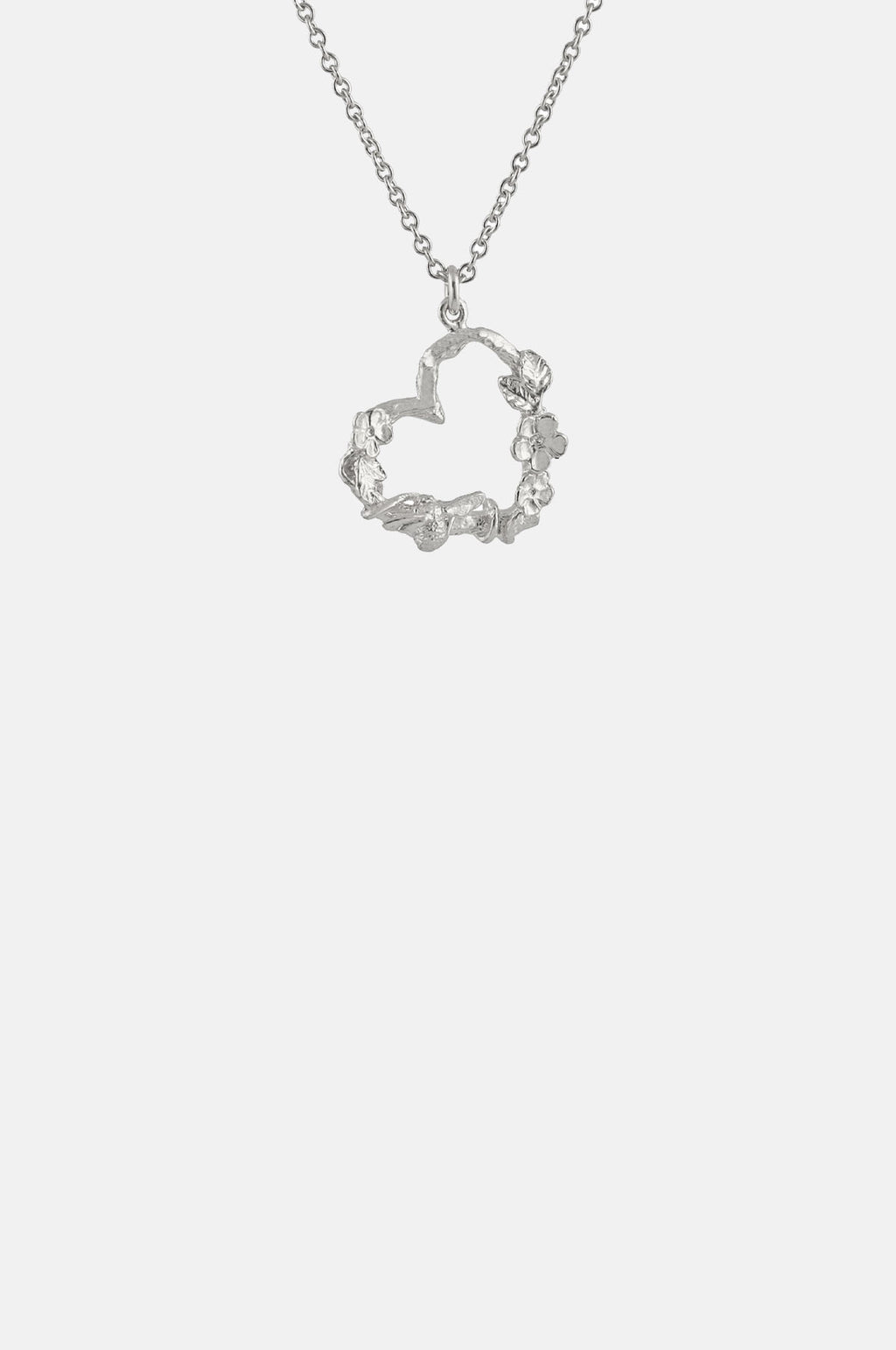 Alex Monroe Floral Heart Necklace with Itsy Bitsy Bee Silver.