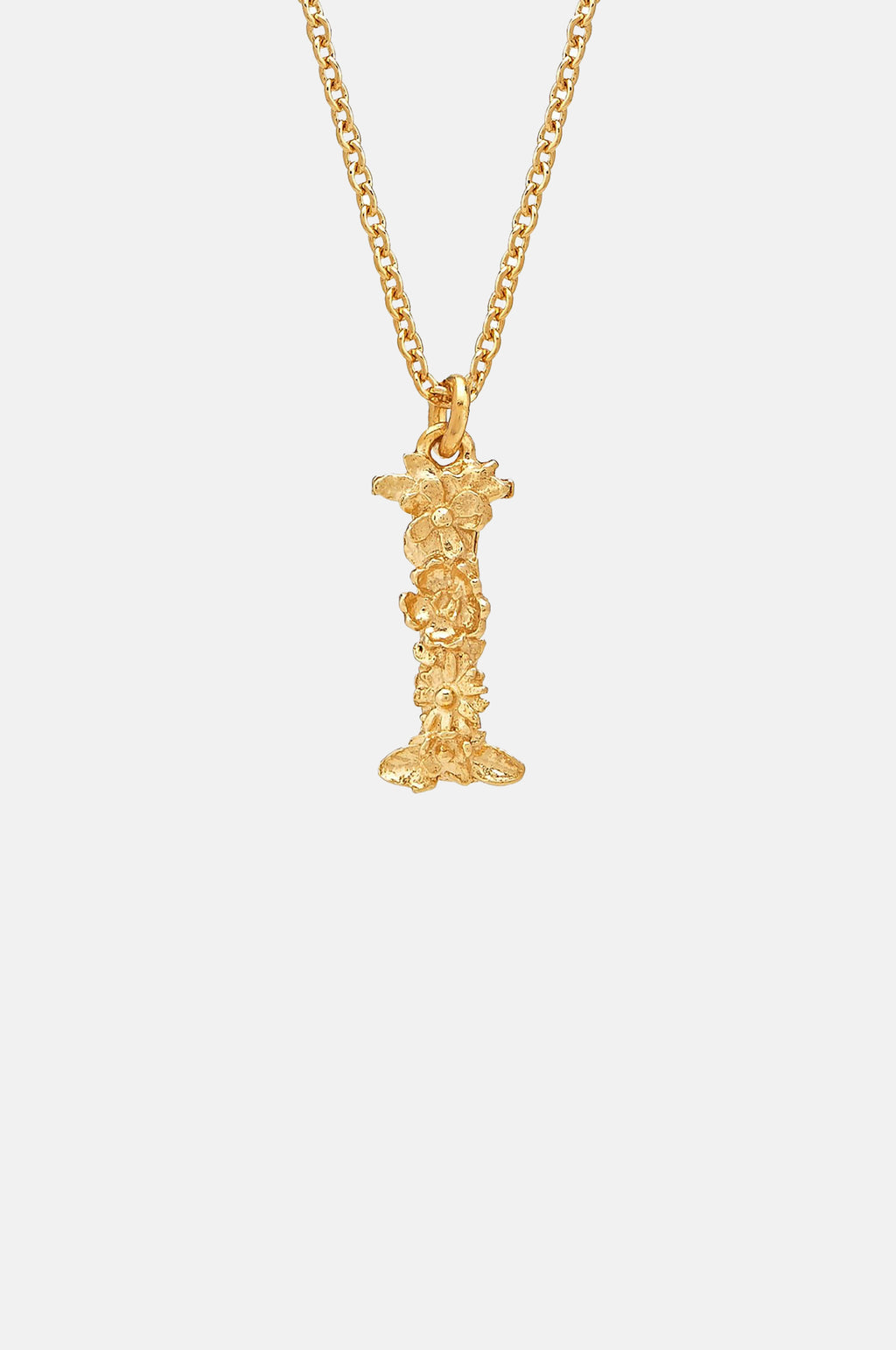 Alex Monroe Floral Letter I Necklace.