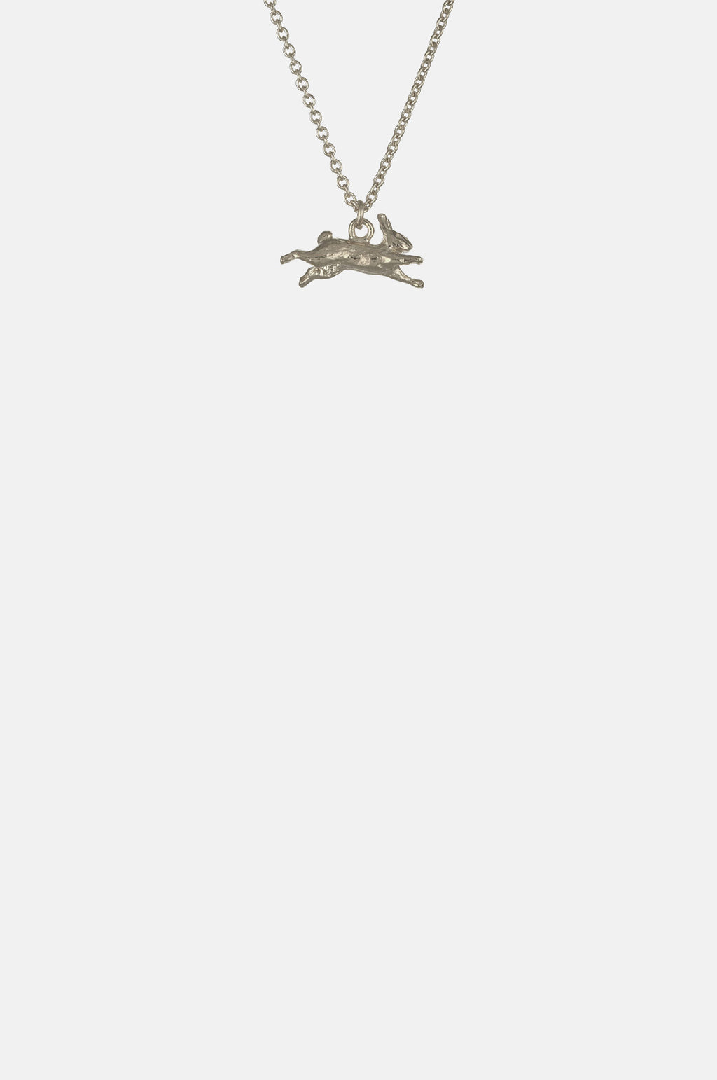 Alex Monroe Leaping Rabbit Necklace Silver.