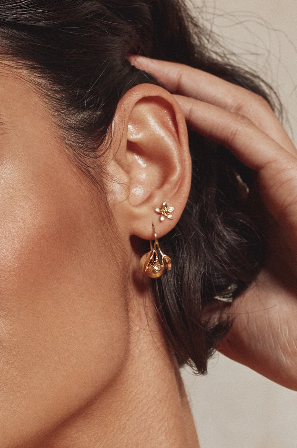 Lemon Blossom Single Stud Earring Gold