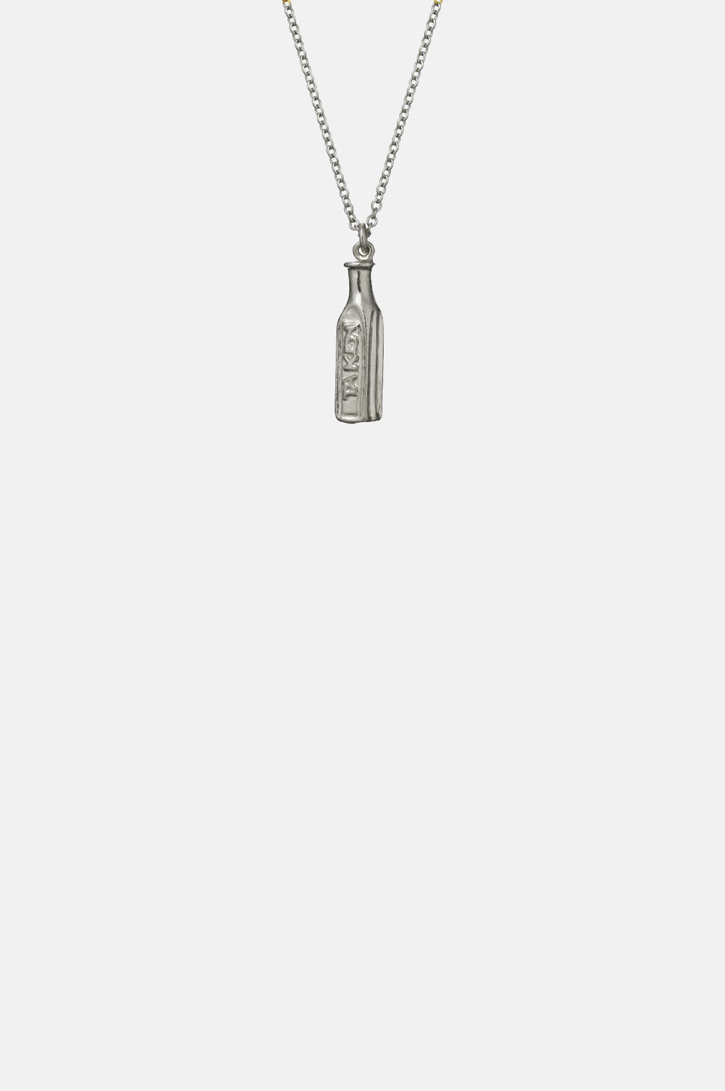 Alex Monroe Not To Be Taken Poison Bottle Necklace Silver.