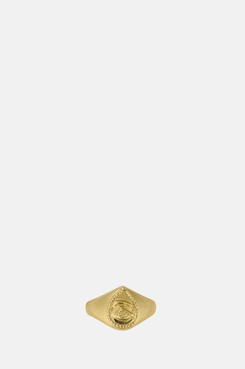 Alex Monroe Sense of Sight Eye Teardrop Signet Ring Gold.