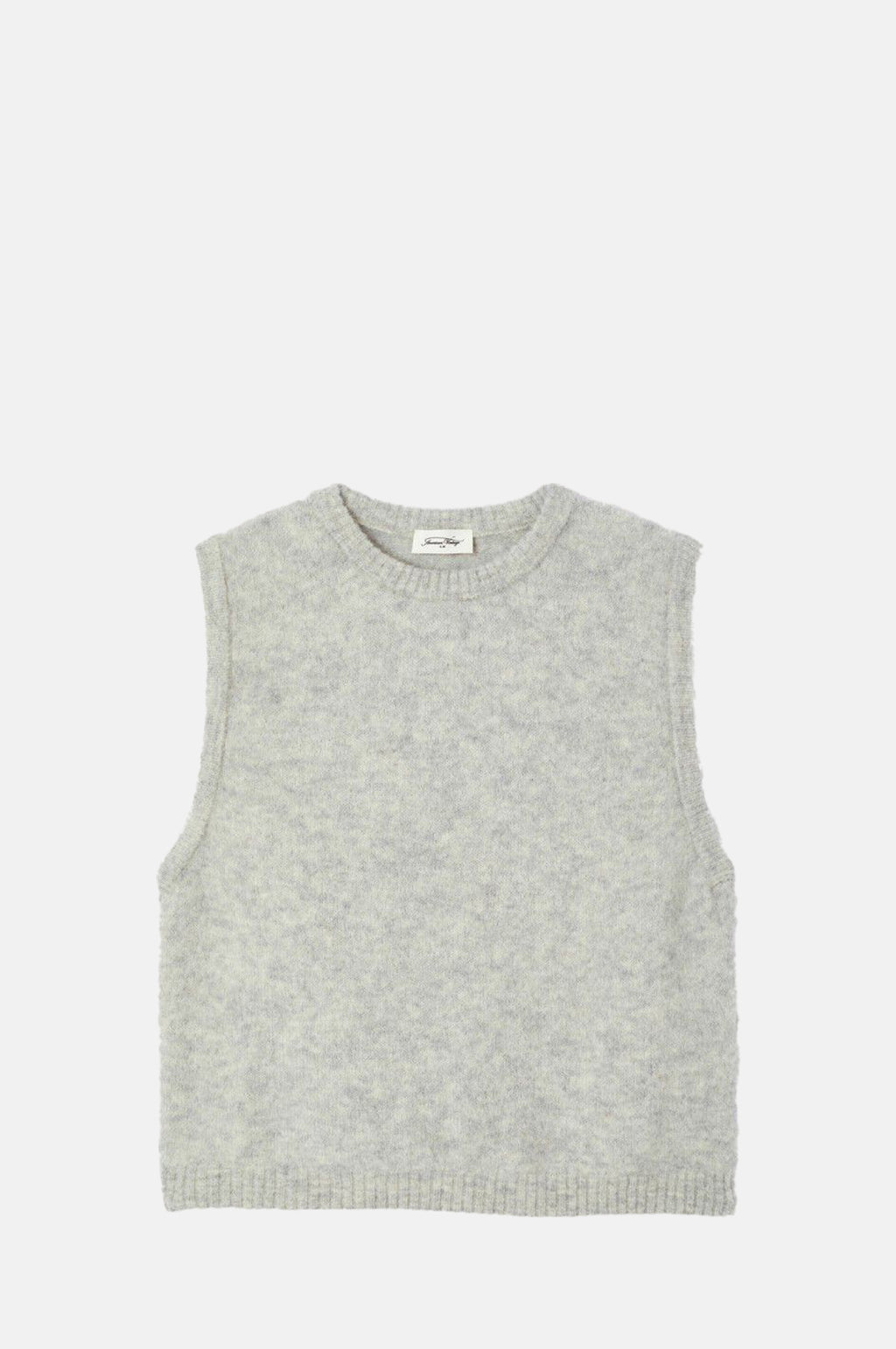 American Vintage Vitow Knit Vest Gris Clair Chine.