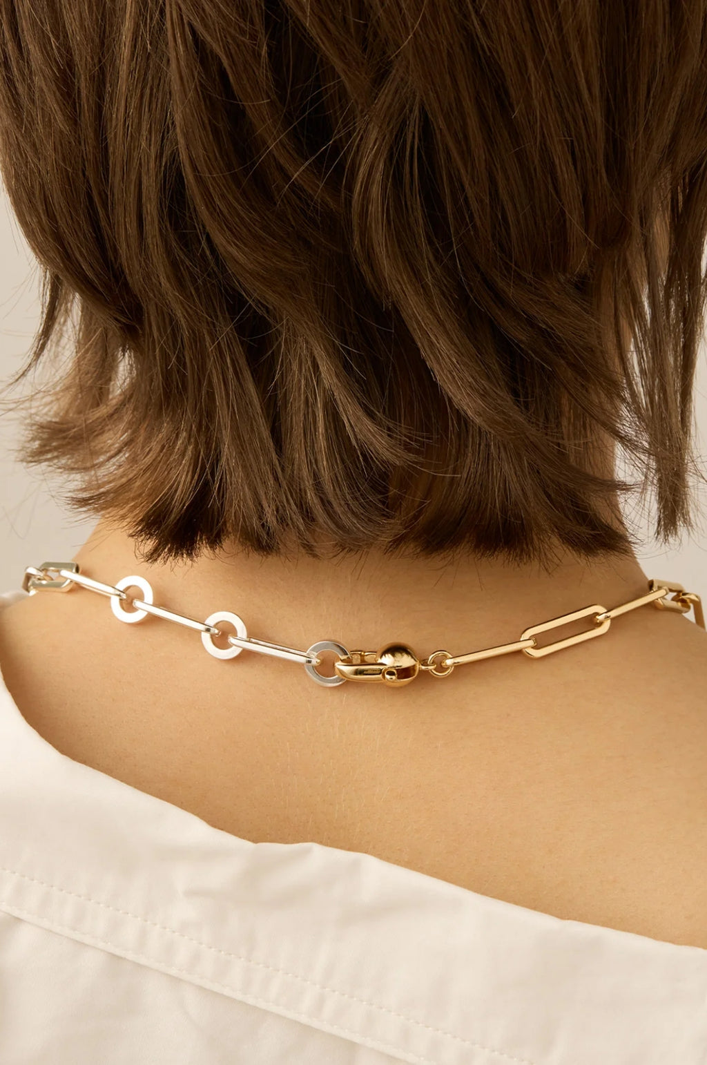 Andi Slim Two-Tone Chain Necklace