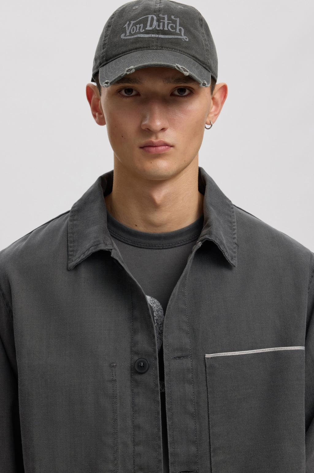 Anrfloki Selvedge Denim LG Overshirt Light Grey Denim