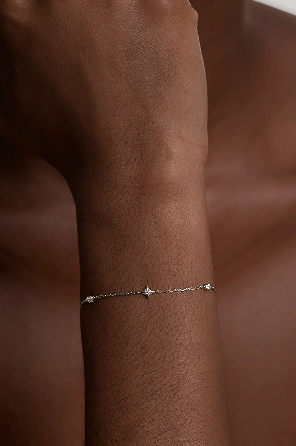 Cosmic Star Charm Bracelet in Silver