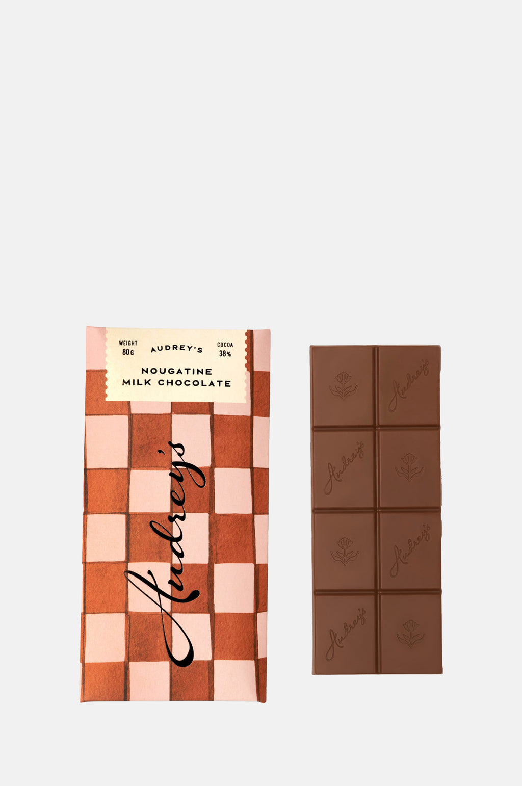 Audreys Chocolate Milk 38% Nougatine Bar.