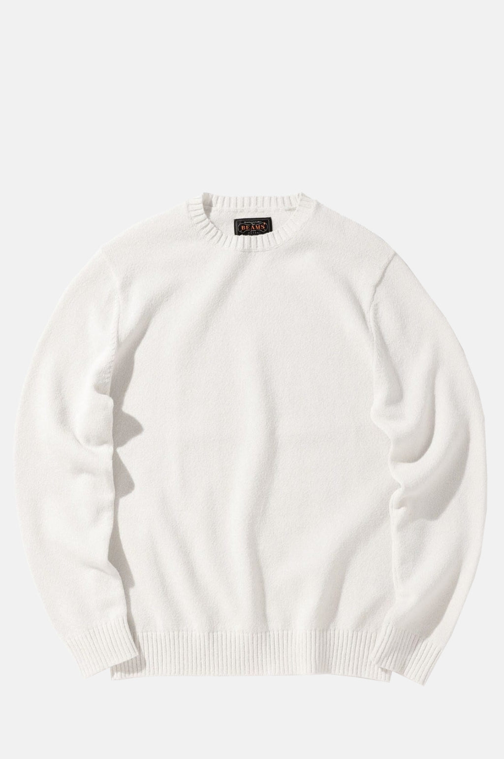 Beams Plus Crew Lily-Yarn 7G White.