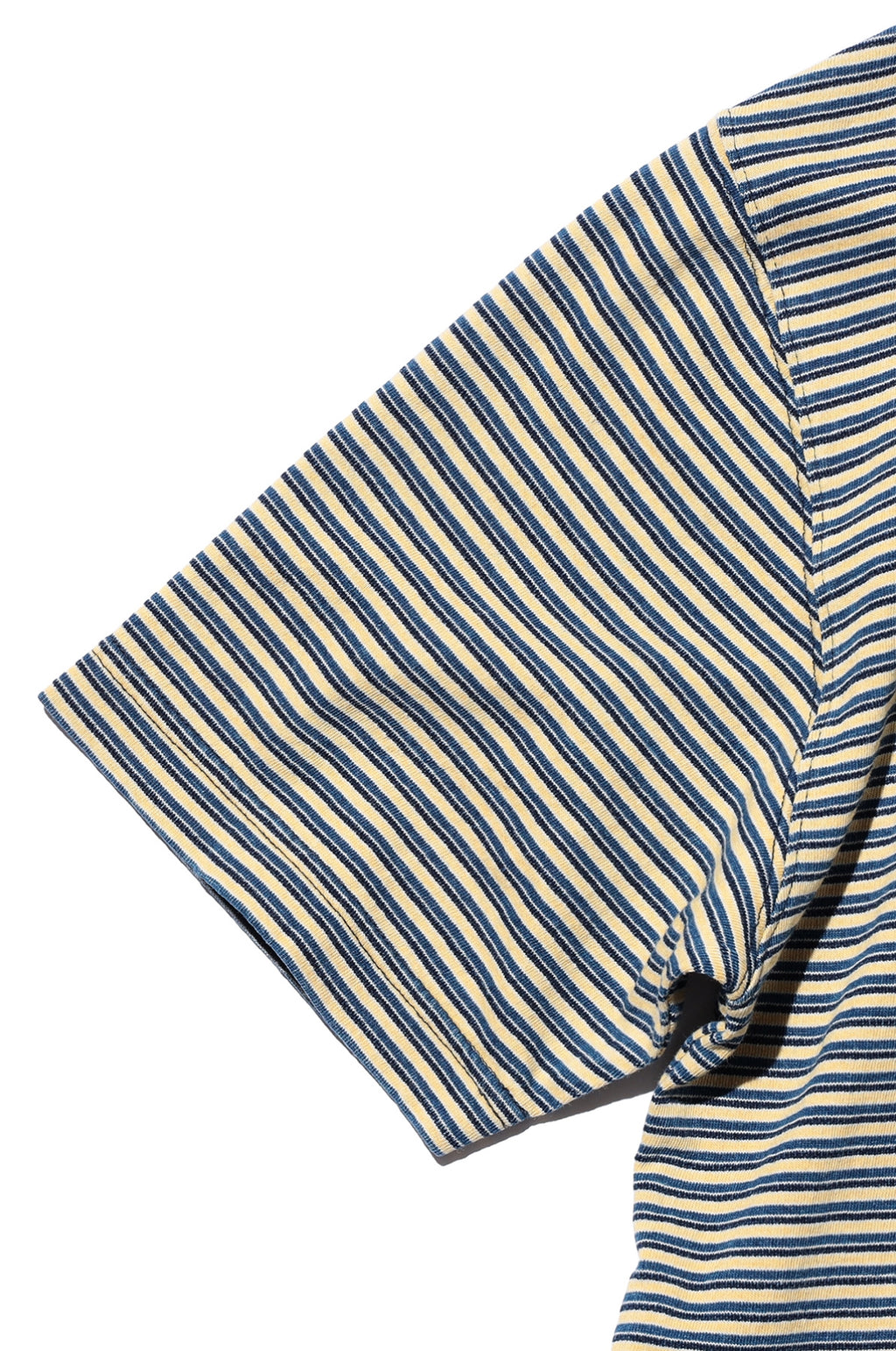 Pocket Tee Indigo Stripe Off White