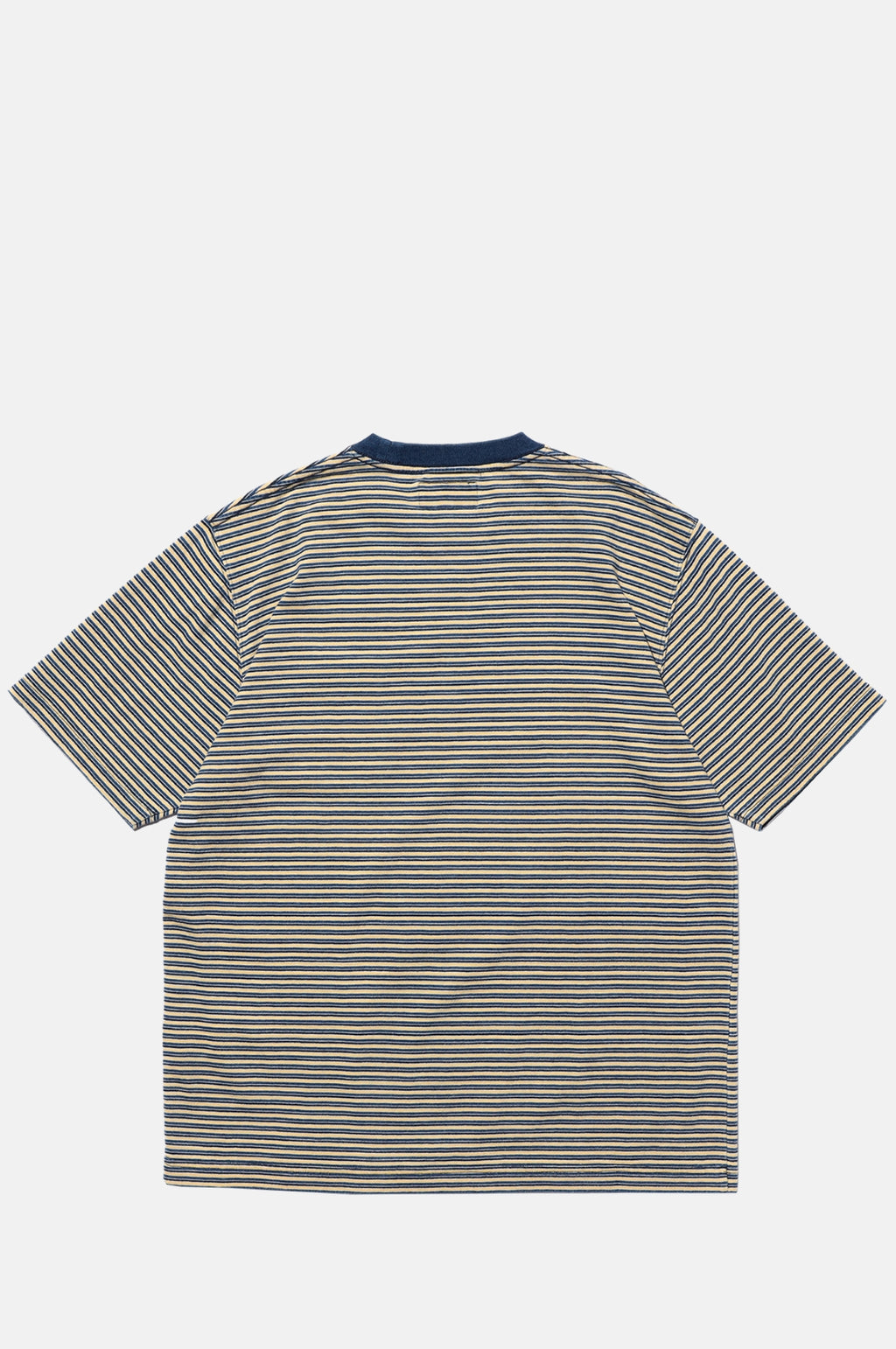 Pocket Tee Indigo Stripe Off White