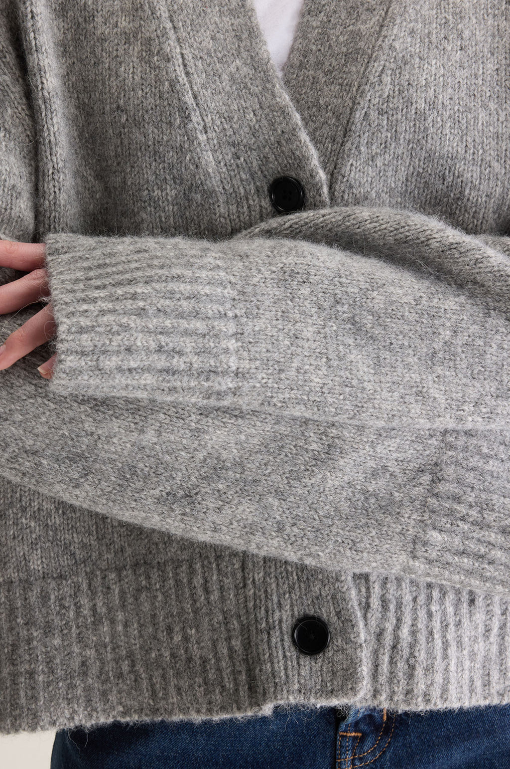 Aosk Cardigan H.Grey