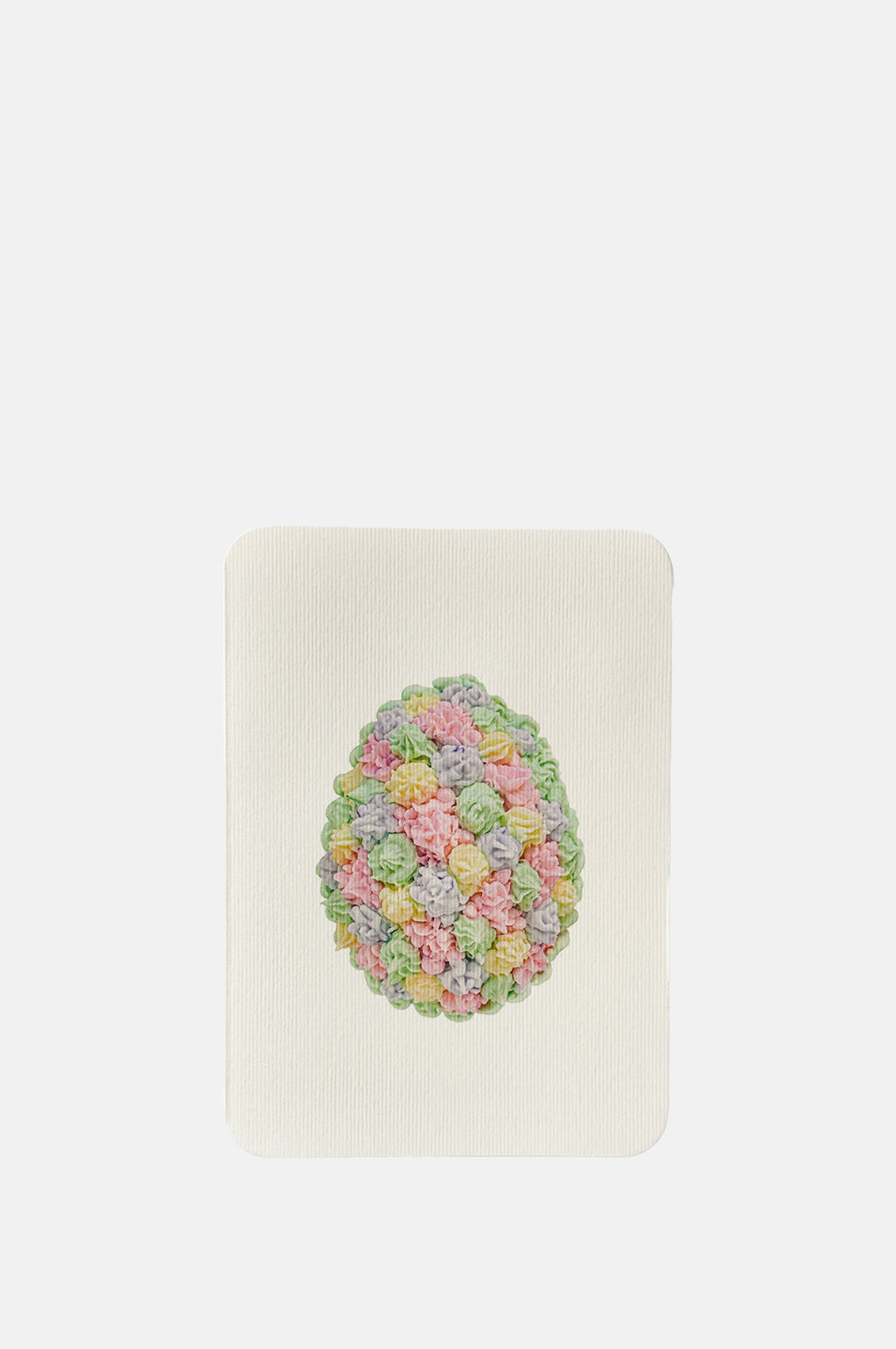 Canonbury Press Pastel Florets Royal Icing Egg Greetings Card.