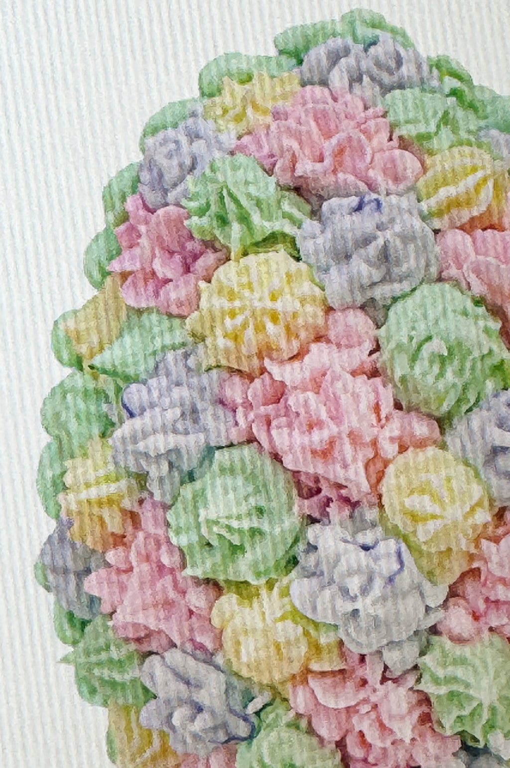 Pastel Florets Royal Icing Egg Greetings Card