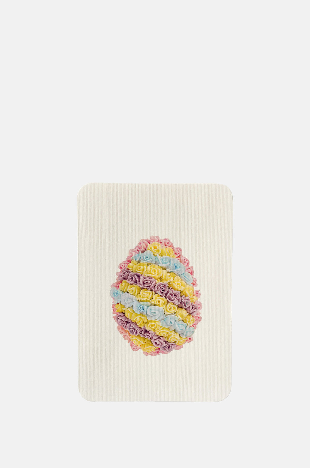 Canonbury Press Sherbert Stripe Royal Icing Egg Greetings Card.