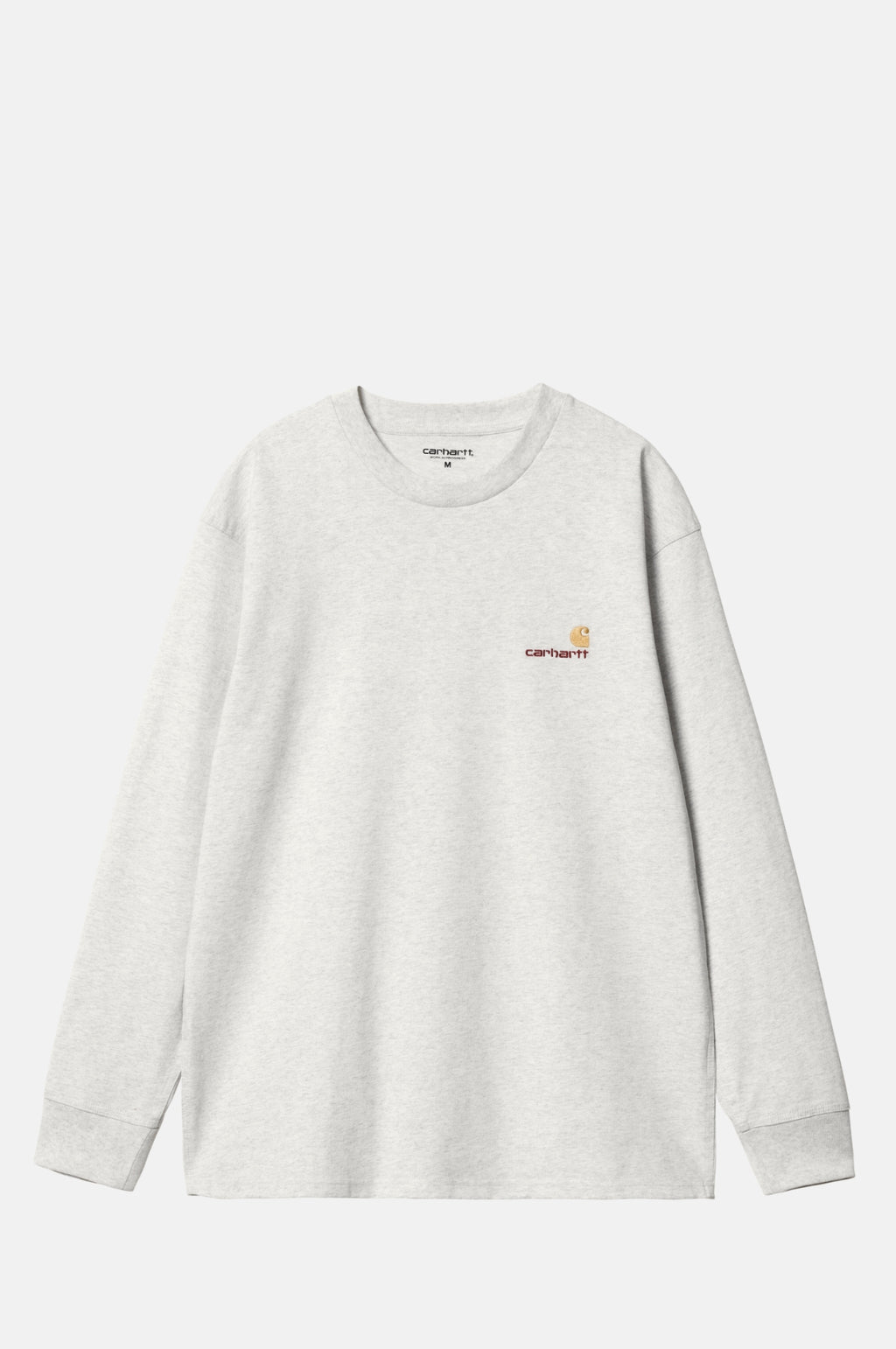 Carhartt L/S American Script T-Shirt Ash Heather.