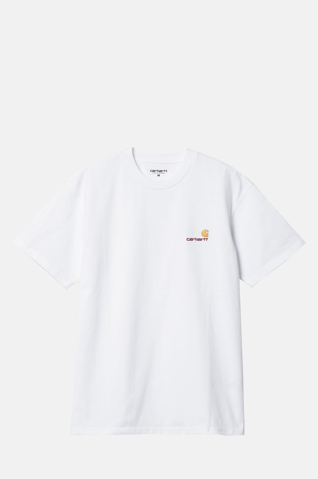 Carhartt SS American Script T Shirt in White.