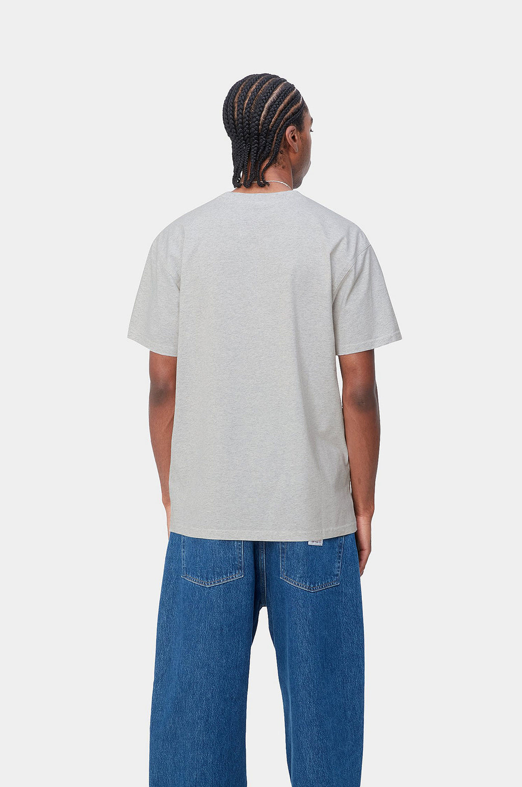S/S American Script T-Shirt Ash Heather