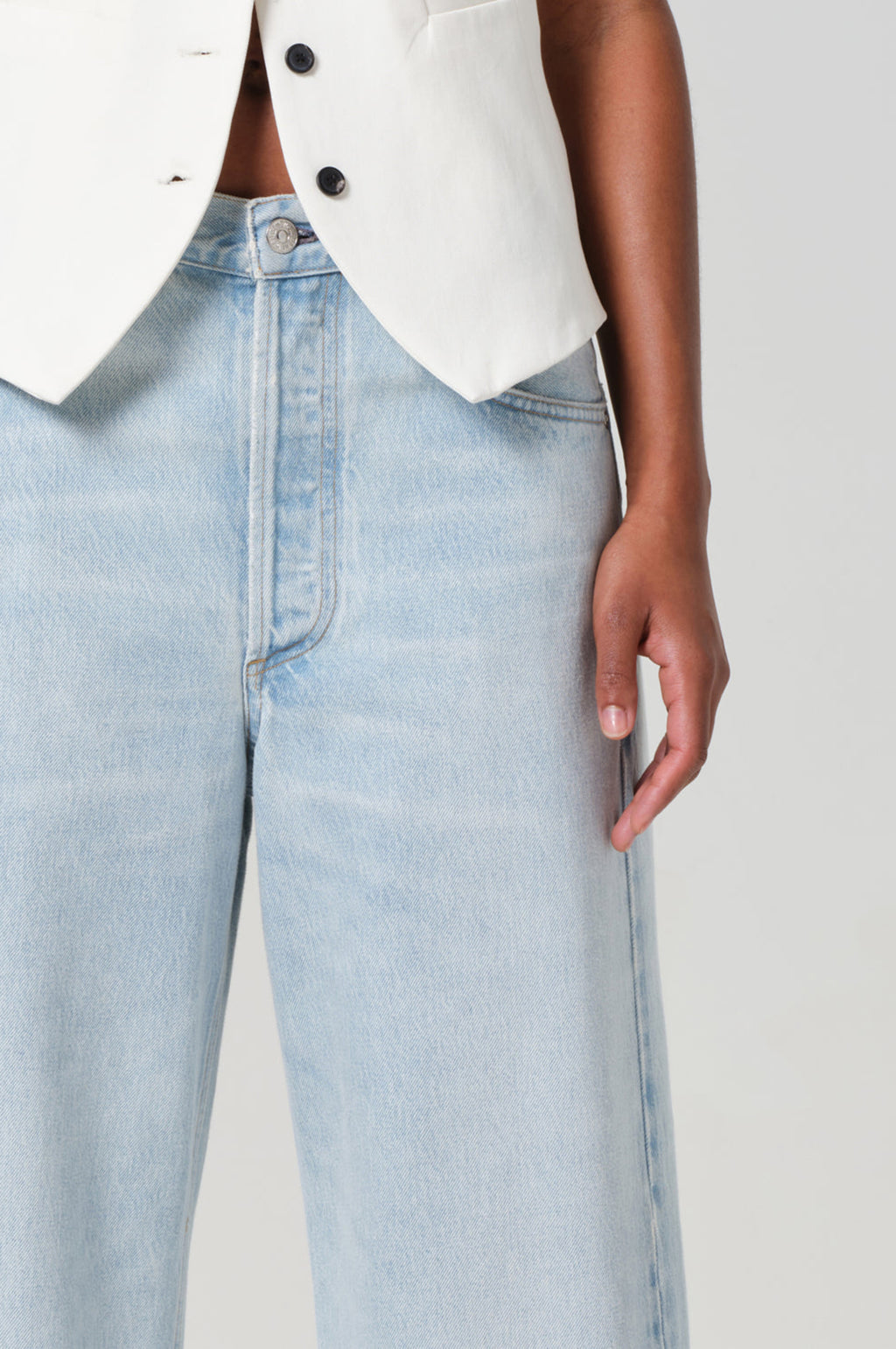 Ayla Raw Hem Crop Sailor