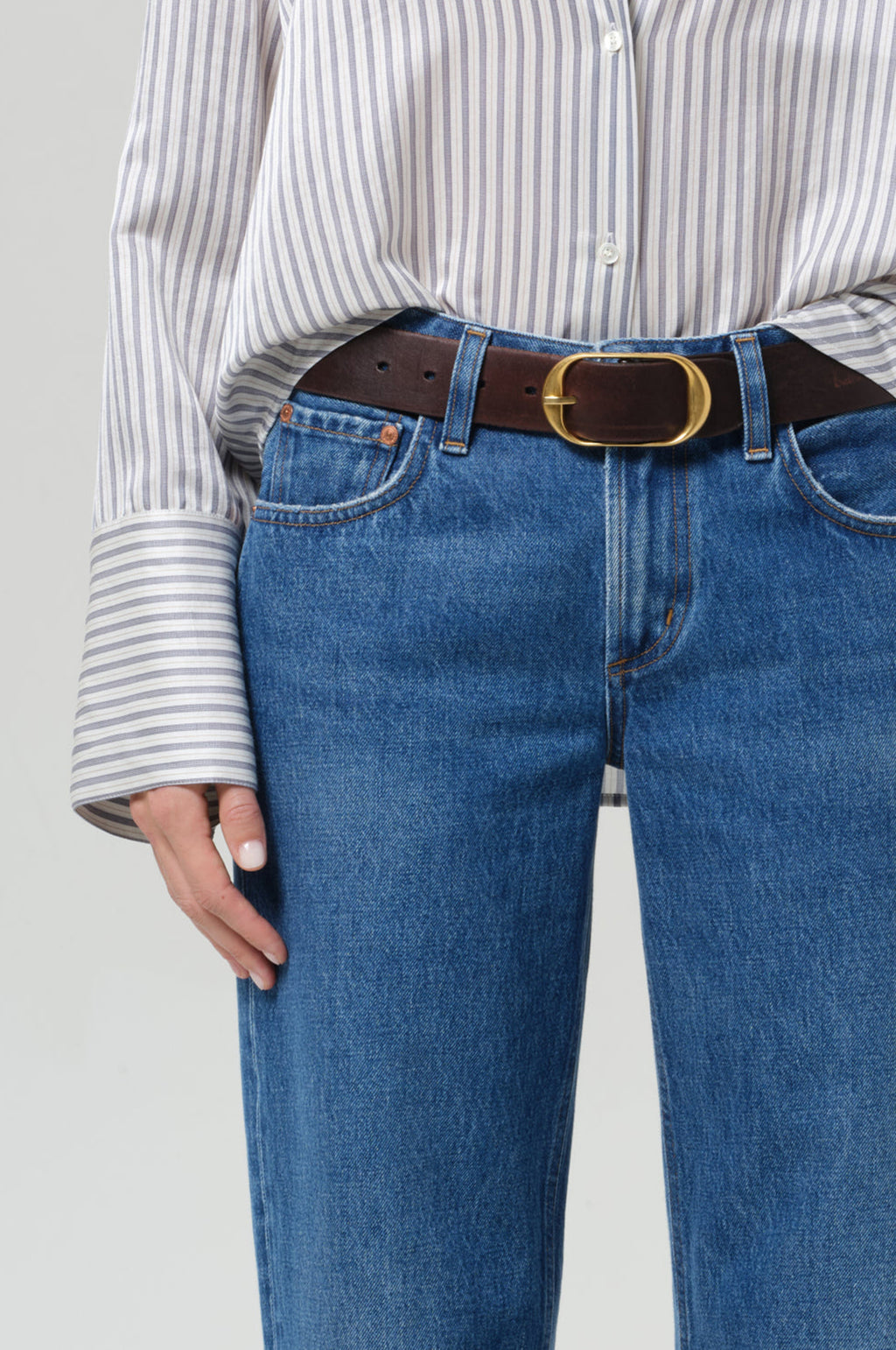 Faye Vintage Straight Azure Blue