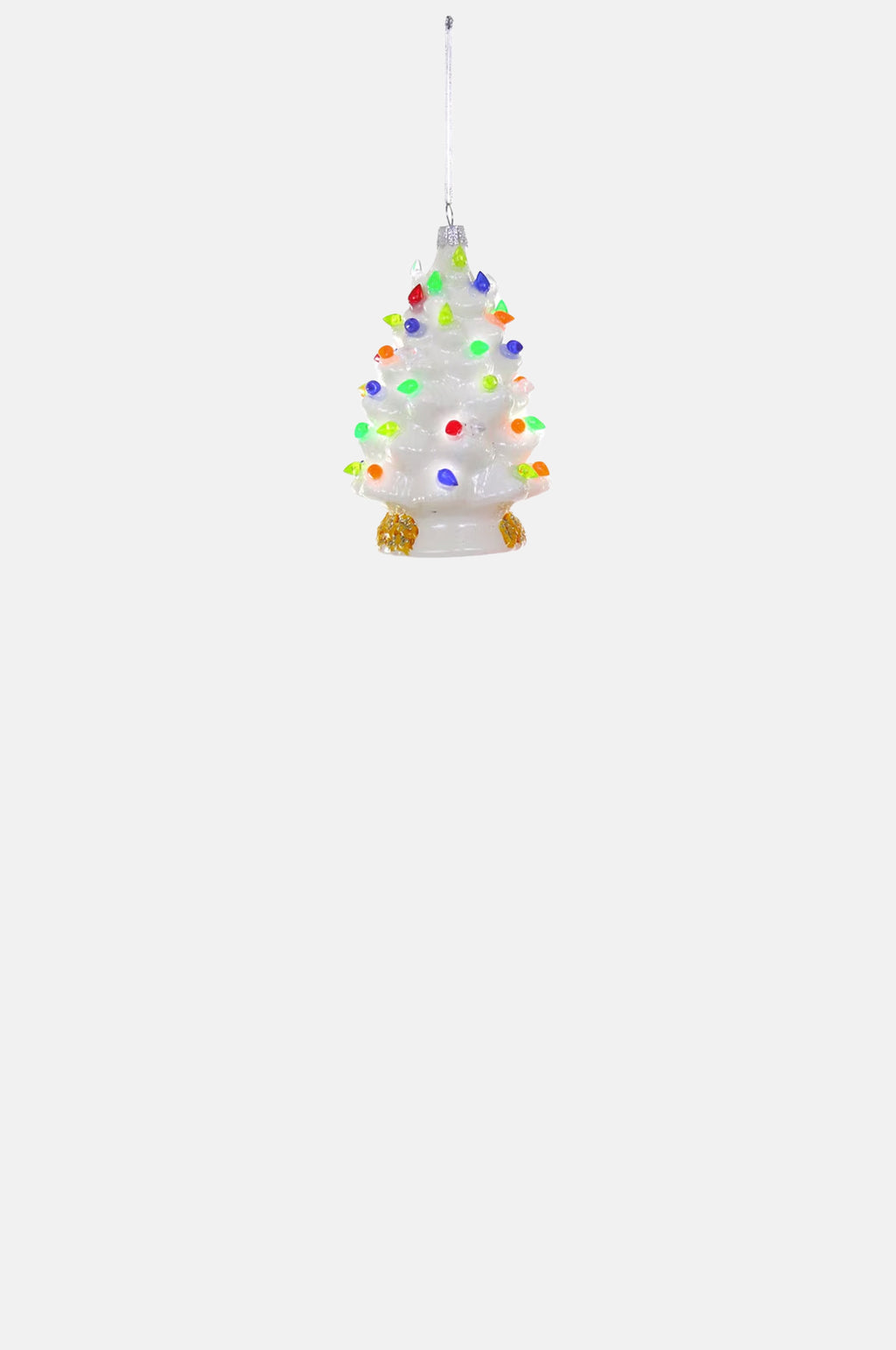Cody Foster Vintage Christmas Tree Ornament White.