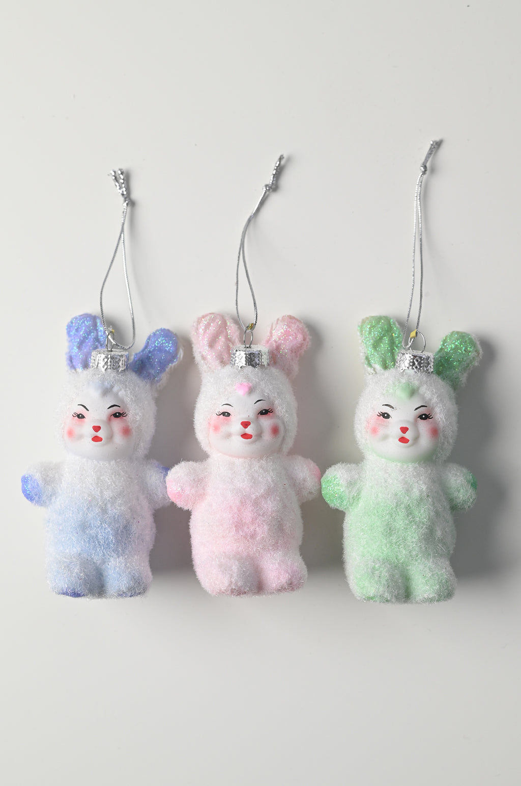 Vintage Rabbit Ornament Blue