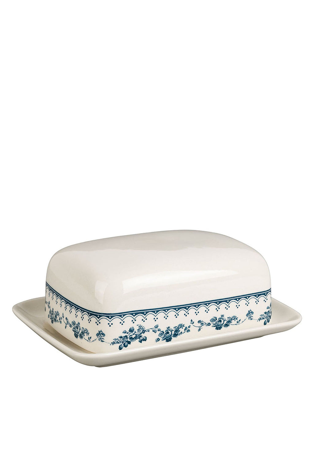 Faustine Butter Dish Old Blue