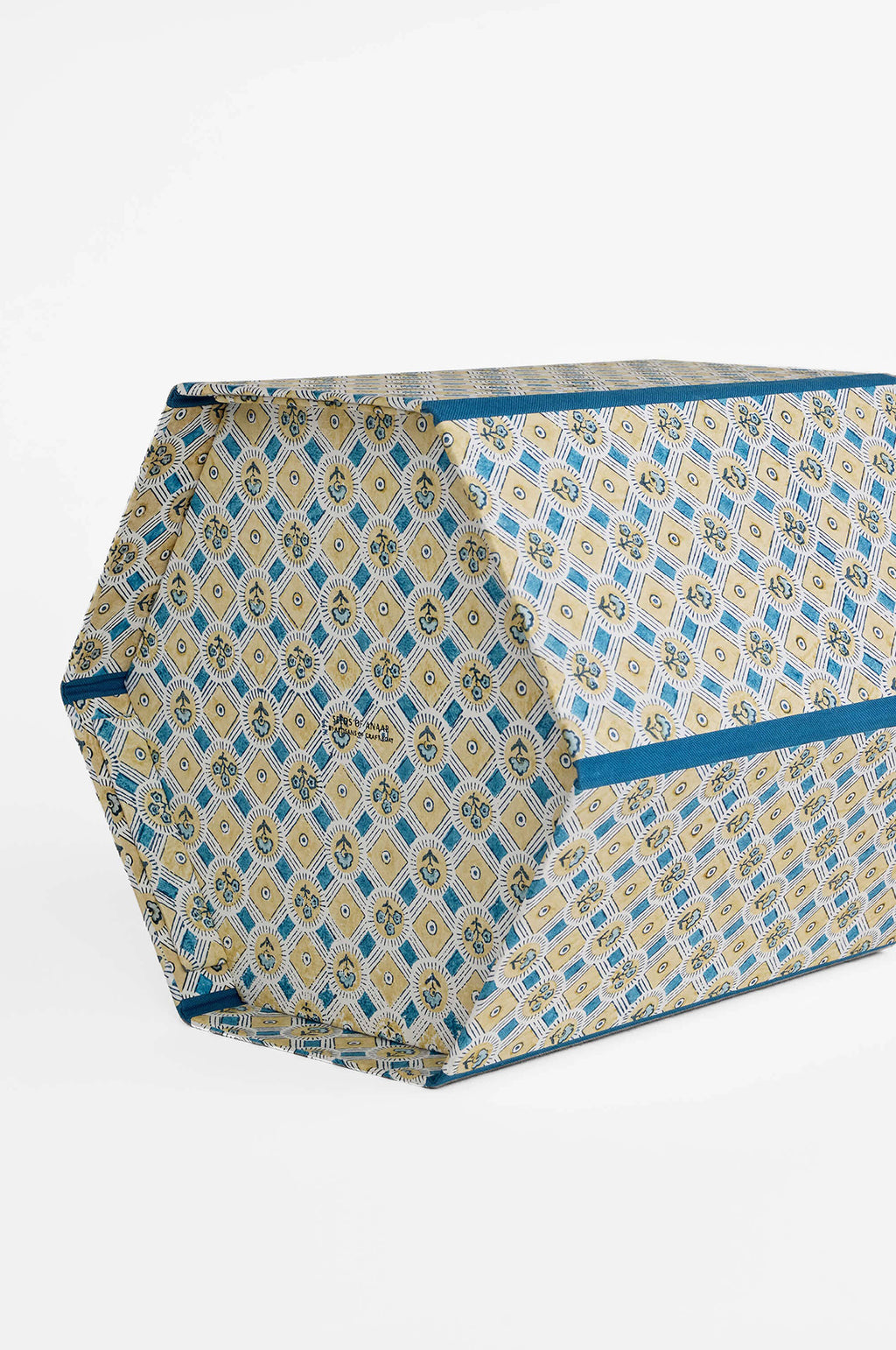 Hexagon Collapsible Basket Spring Bloom Blue