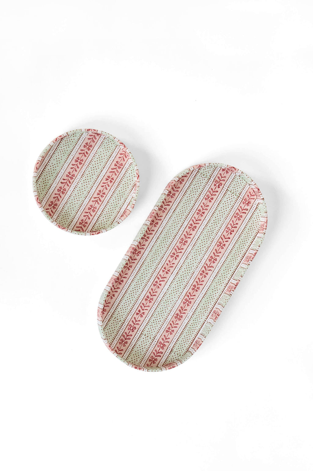 Round Desk Tray Set Mint Rose Rhea