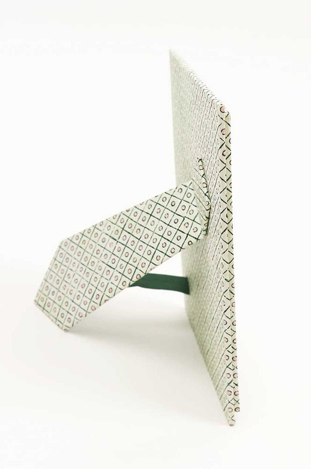 Table Top Picture Frame Dot & Grid Green