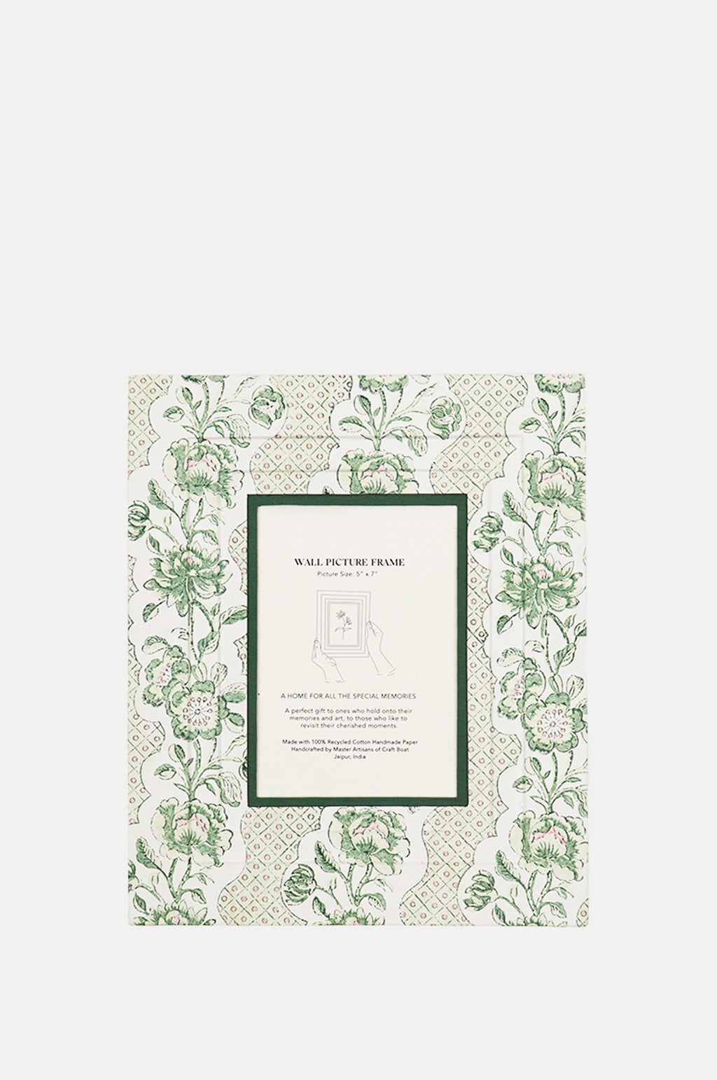 Craft Boat Wall Picture Frame Blooming Trellis Green.