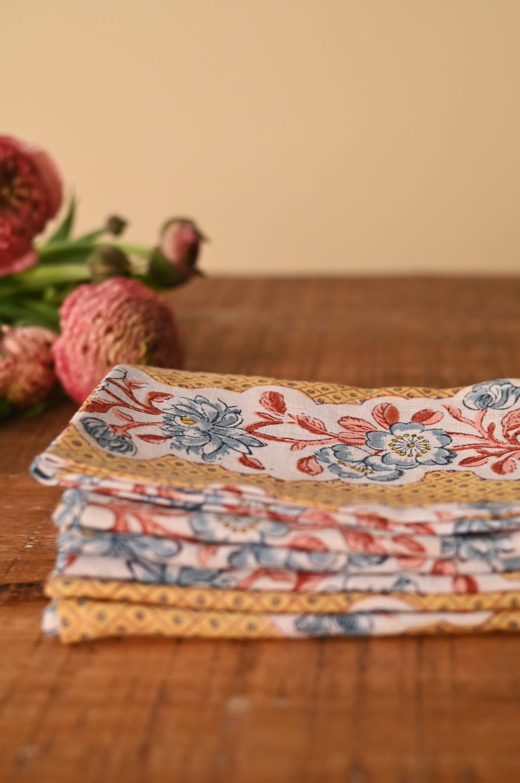 Yellow Blooming Trellis Napkin Set of 2