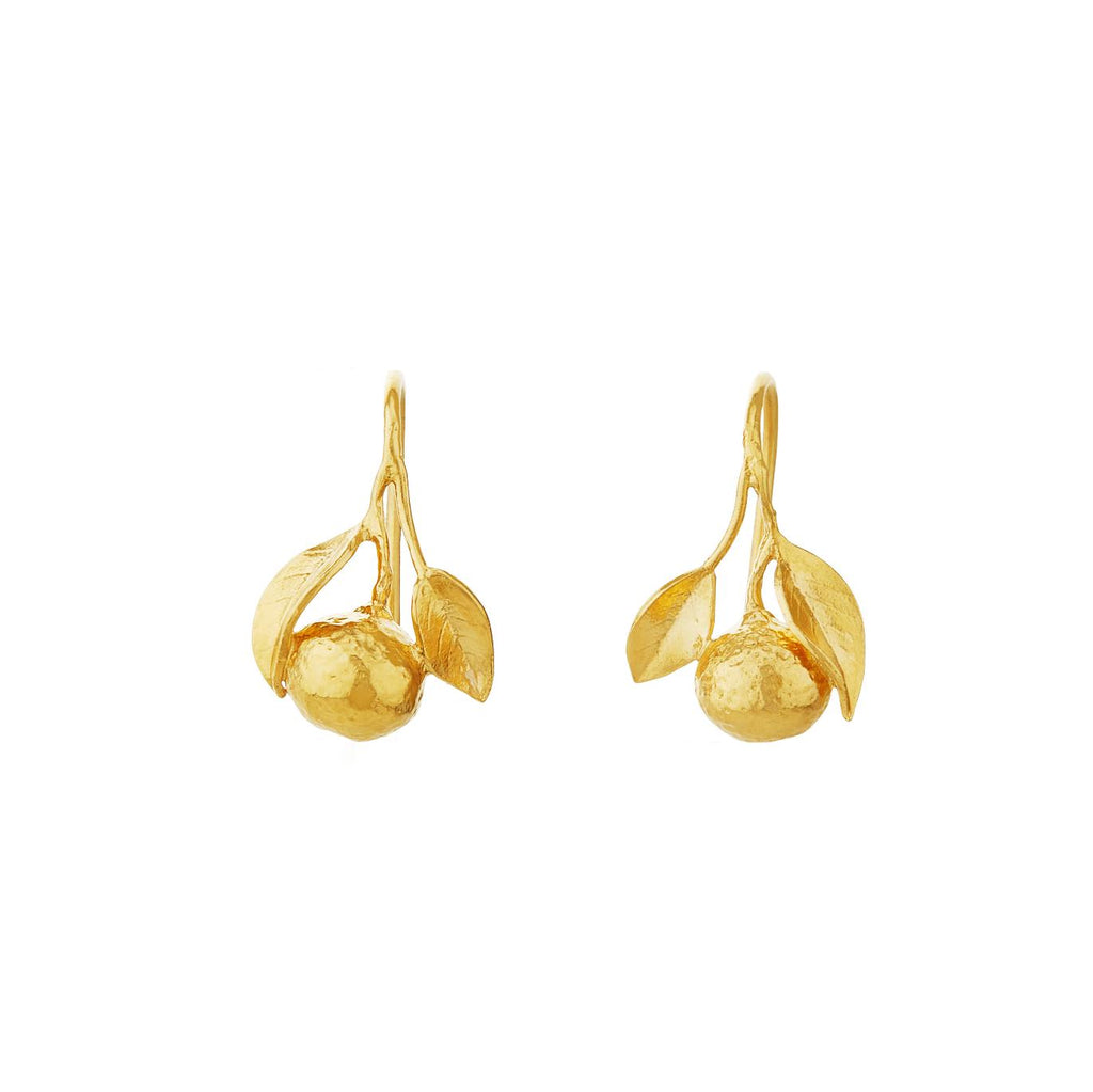 A.M. Orange Hook Earrings Gold