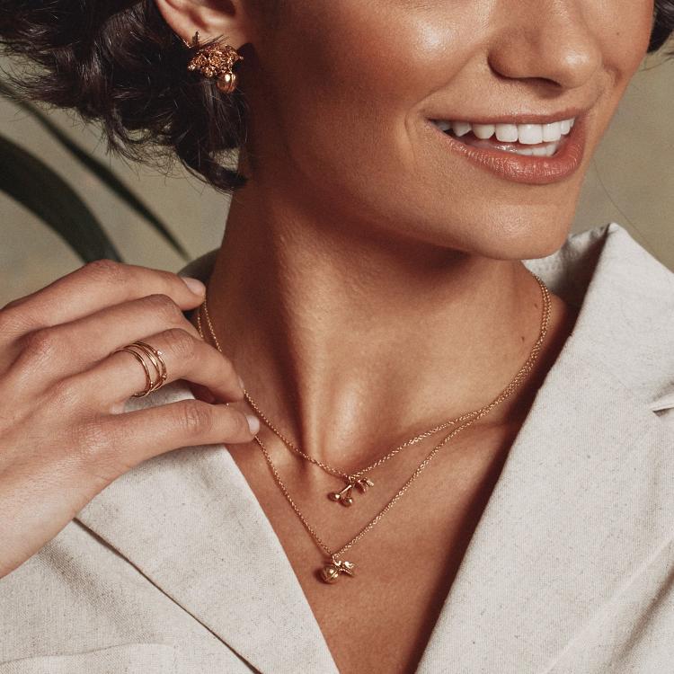 A.M. Small & Sweet Cherry Necklace Silver