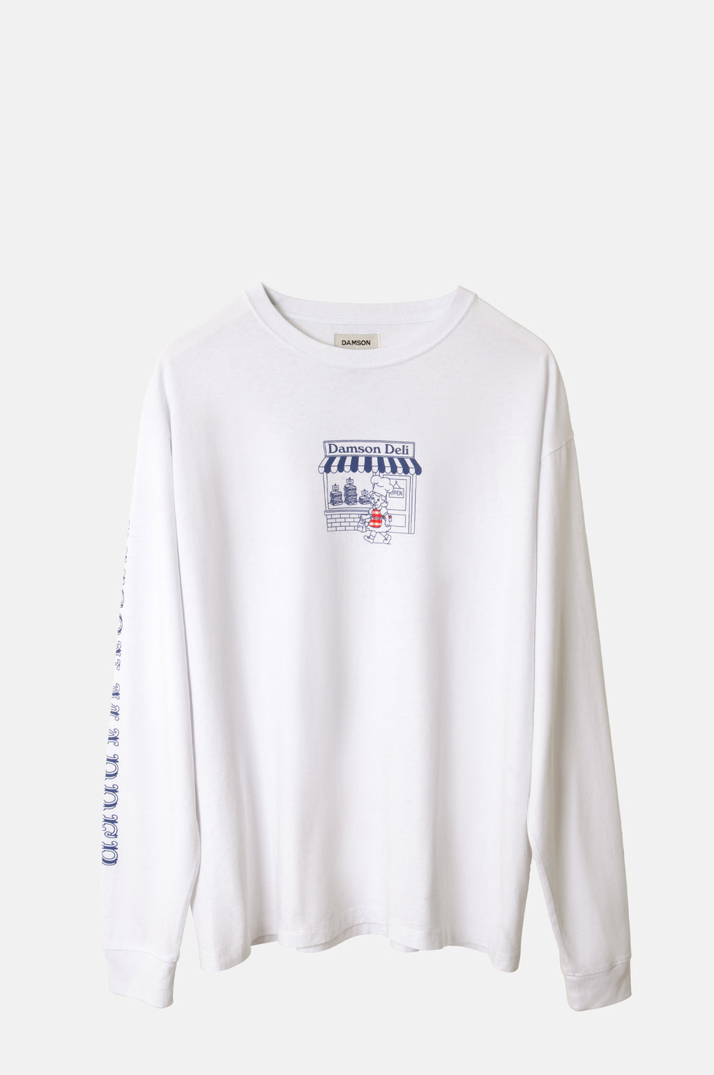 Damson Madder Damson Deli LS Tee White.