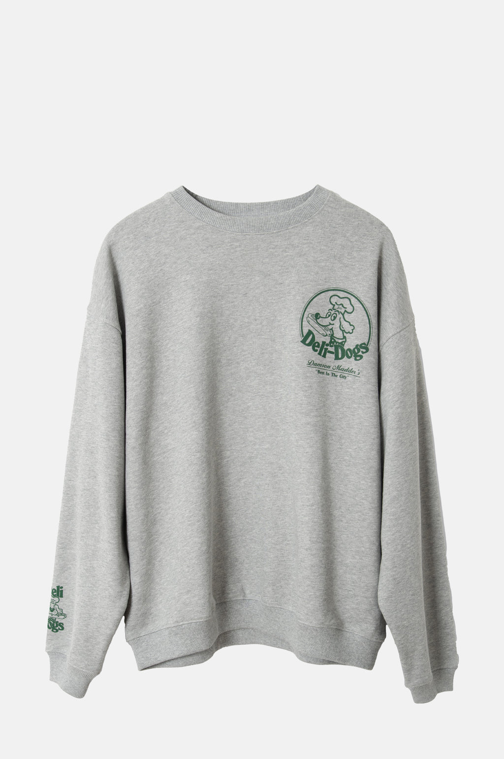 Damson Madder Deli Dog Sweatshirt Grey Marl.