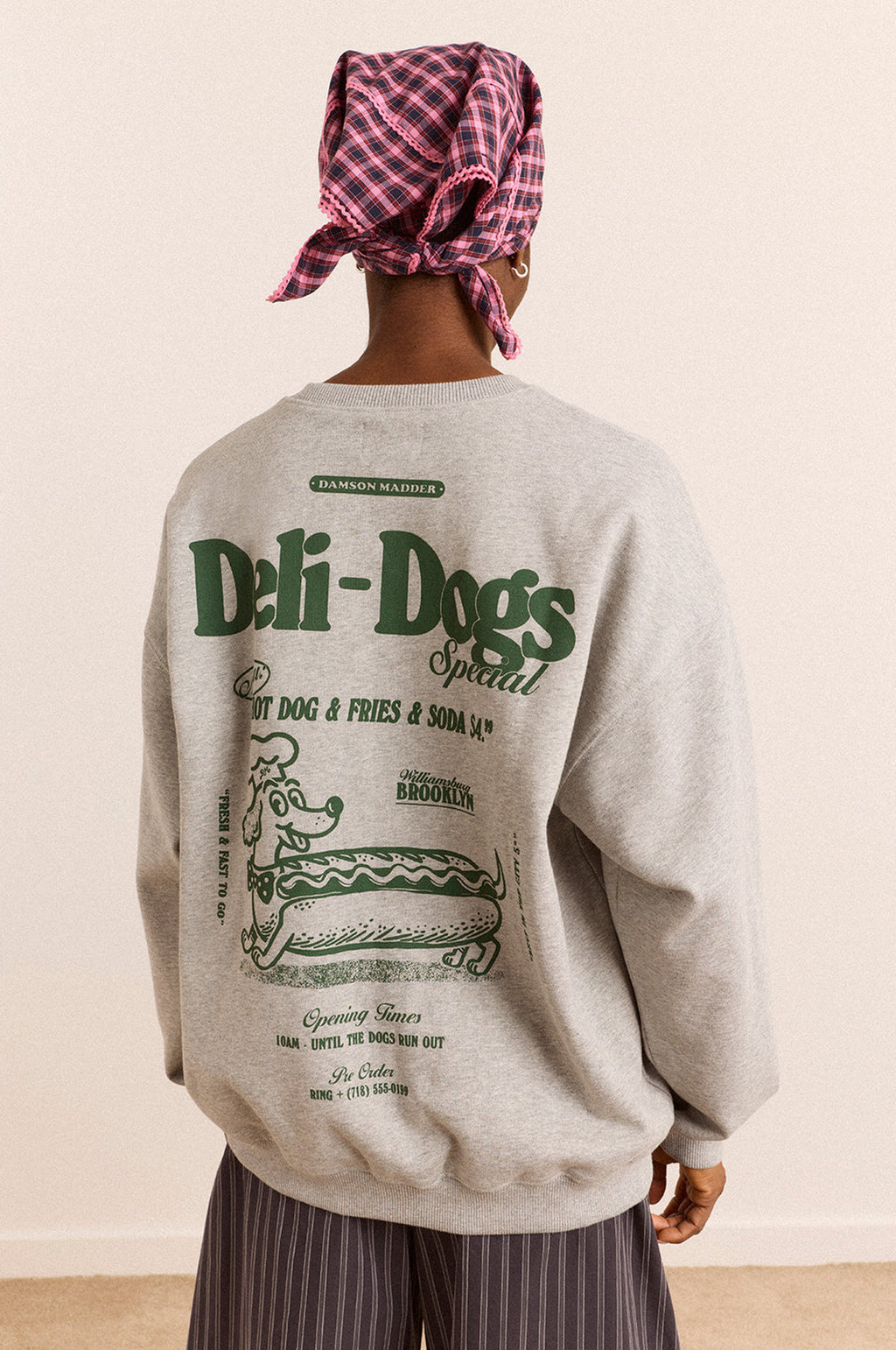 Deli Dog Sweatshirt Grey Marl