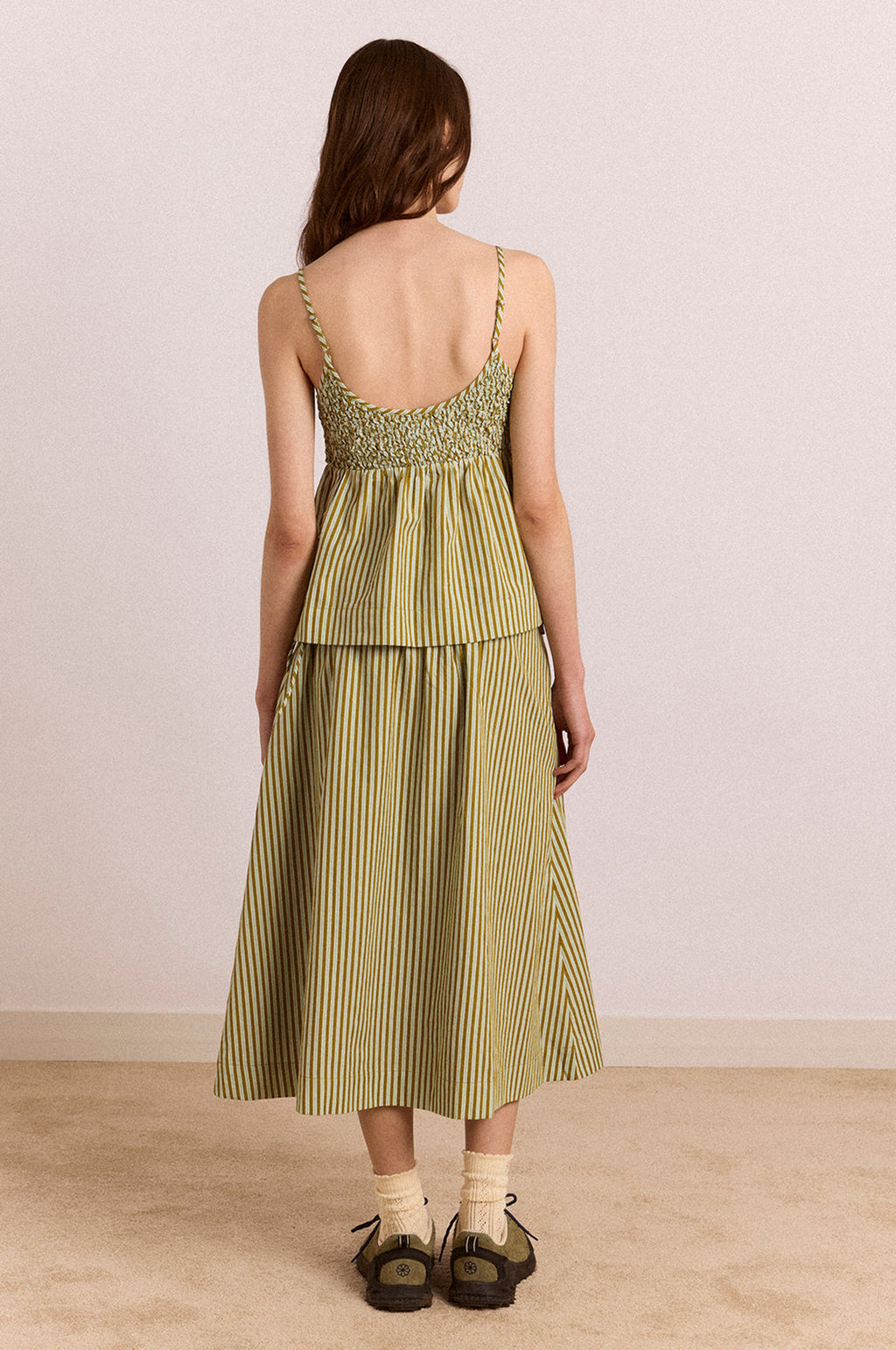 Dinah Cami Basil Stripe