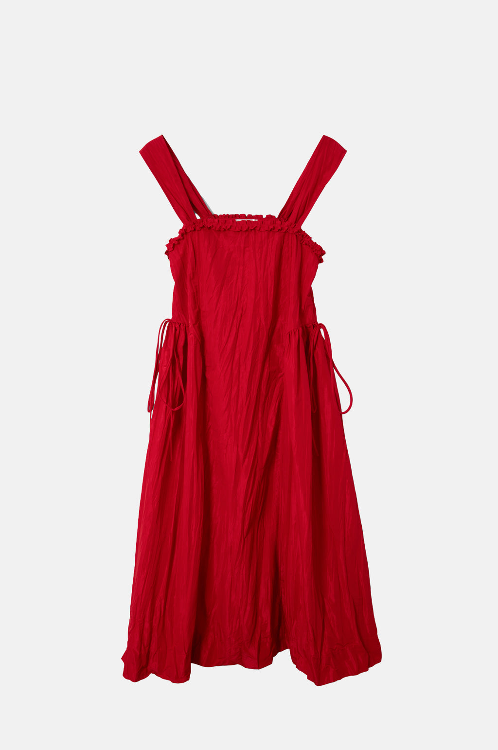 Damson Madder Elina Midi Dress Red Taffeta.