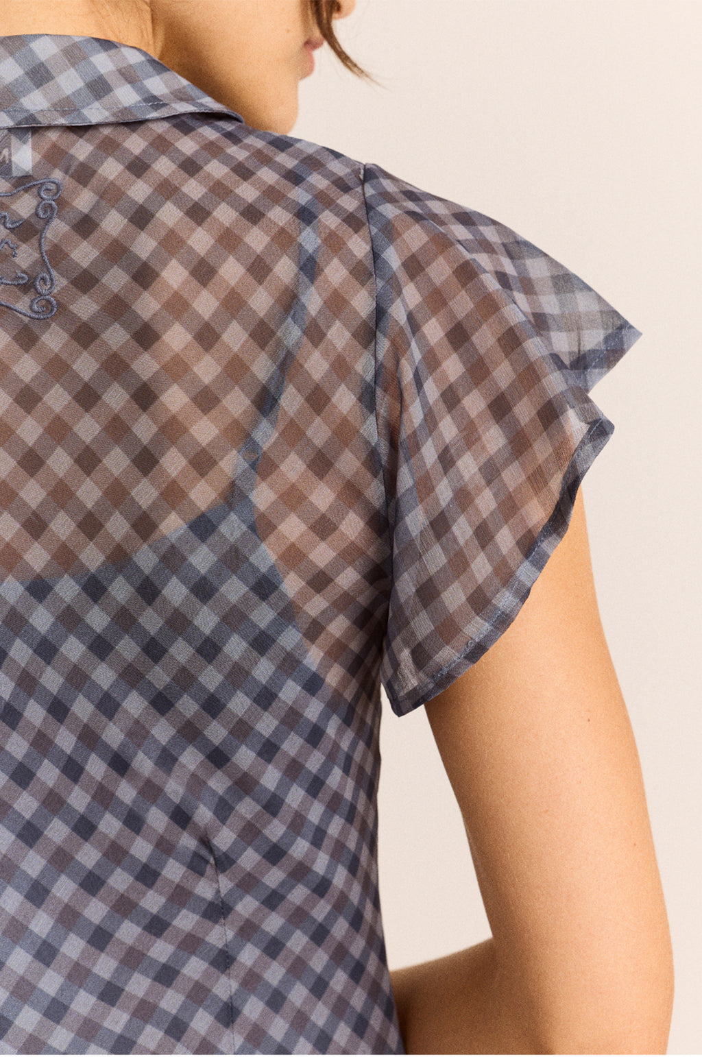 Hudson Midi Dress Sheer Willow Gingham