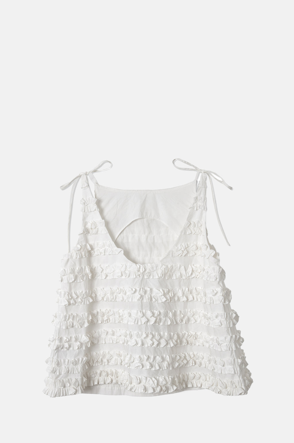 Leili Ruffle Cami White