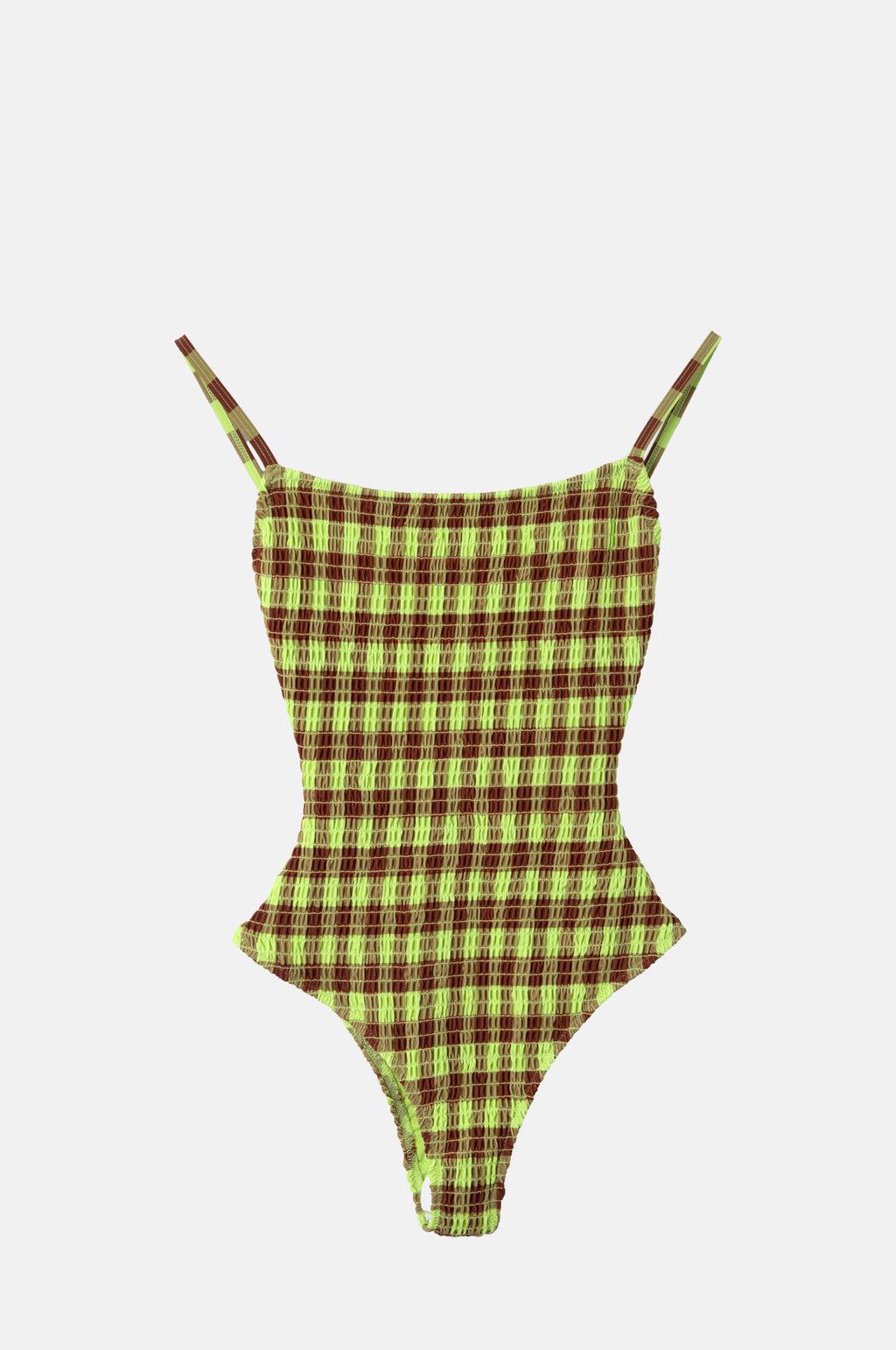 Damson Madder Lilibet Swimsuit Green Check.