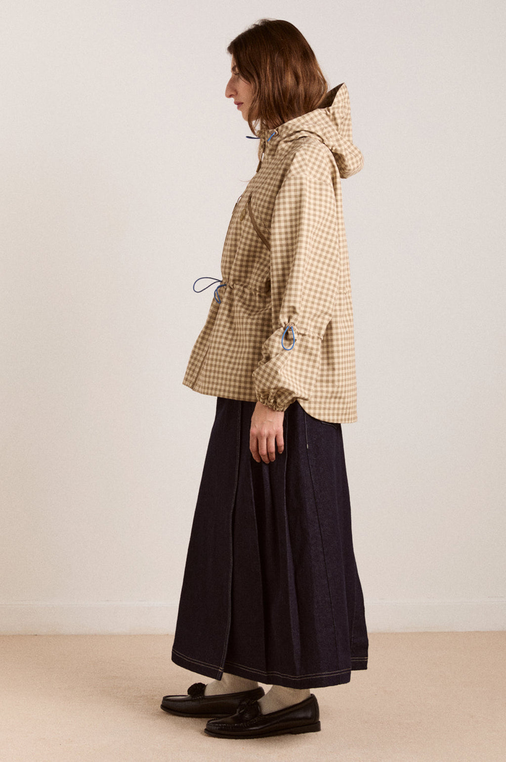 Matilda Raincoat Gingham Brown