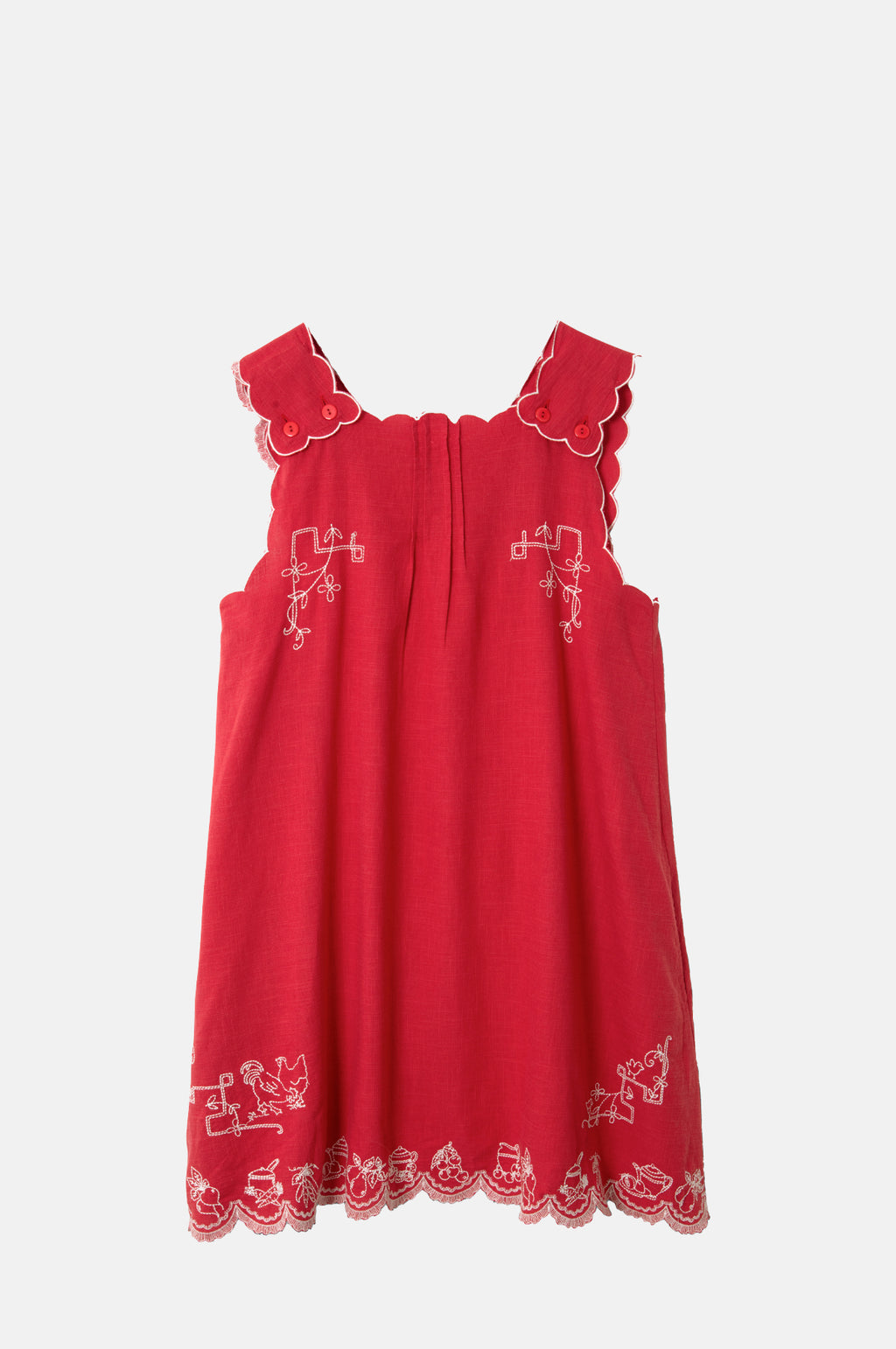Damson Madder Natalina Mini Dress Red.
