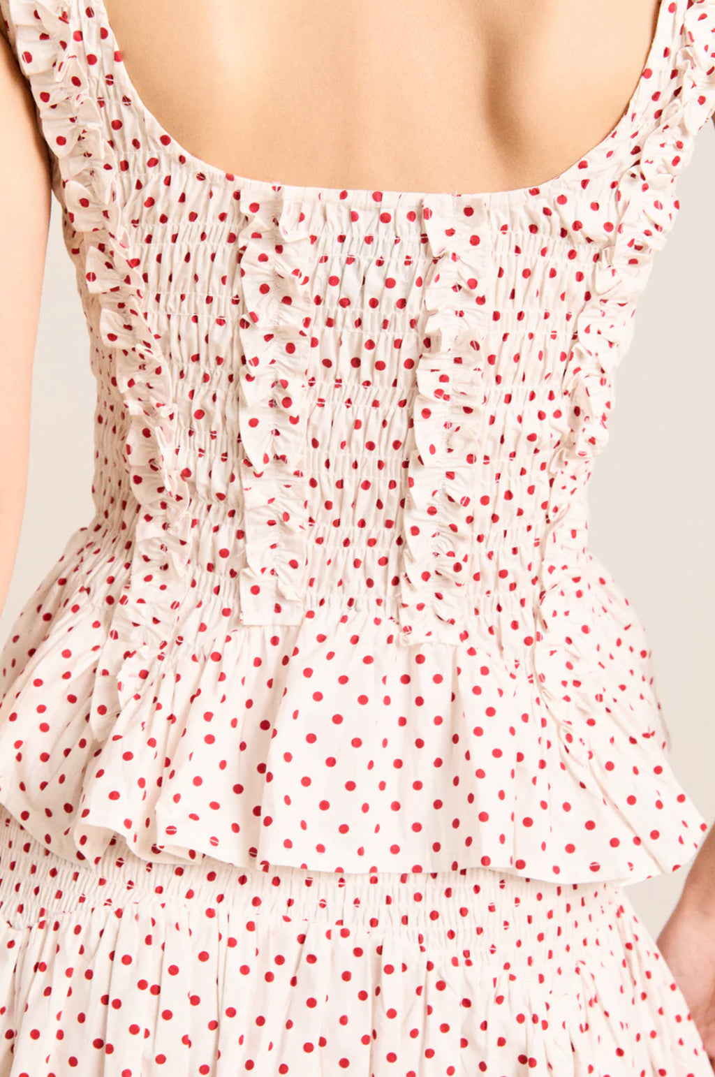 Raphi Cami Off White and Red Spot
