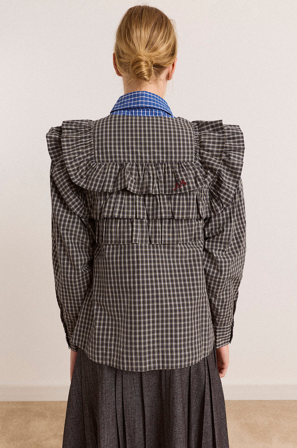 Shay Blouse Mini Check