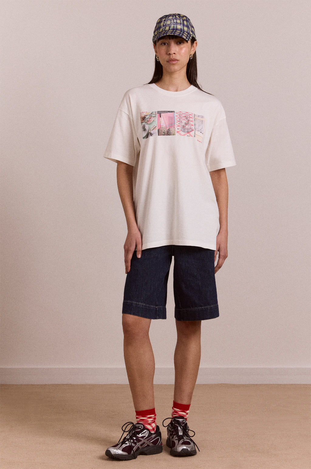 Slow Life Crossword Graphic Tee Ecru